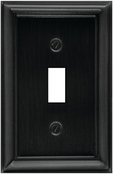 Atron 2-204T Wallplate, 1-Gang, Metal, Pewter